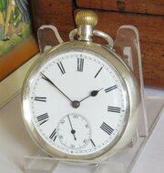 Antique Silver Stauffer & Co IWC Pocket Watch