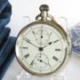 Antique silver Stauffer IWC chrono pocket watch