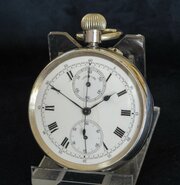 Antique Silver Stauffer Chronograph Pocket Watch