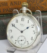 Antique Silver Waltham Traveler Pocket Watch