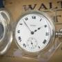 Antique silver Waltham hunter pocket watch, 1919