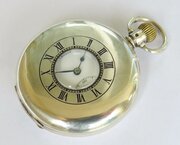 Antique Silver Hunter Cyma Pocket Watch, JW Benson
