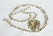 Antique Silver Pocket Watch Albert Chain, 1892