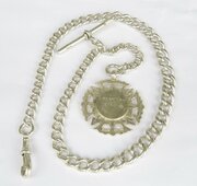 Antique Silver Watch Albert Chain, Great War