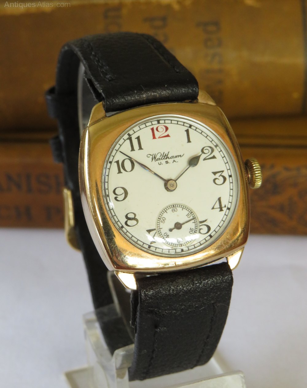 Antiques Atlas Gents 1935 9ct Gold Waltham Wrist Watch