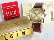 Gents 1950s Elgin Shockmaster Watch, Box & Papers