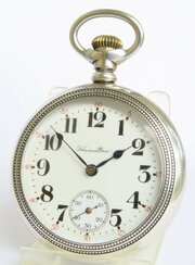 Heavy Antique Silver Hamilton Pocket Watch, C1900