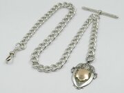 Victorian Silver Graduated Pocket Watch Chain