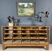 20 Drawer Oak Haberdashery Shop Display Counter