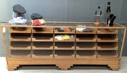 20 Drawer Oak 1930s Shop Display Counter