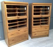 Antique Haberdashery Oak Shop Drawer Cabinet