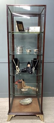Mahogany Walk Around Glass Shop Display Cabinet