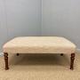 Newly Upholstered Footstool In Chenille 