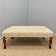 Newly Upholstered Footstool In Chenille 