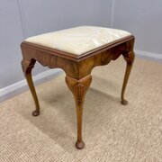 Queen Anne Style Pad Foot Piano Stool 