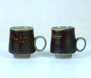 Guy Sydenham Pair Of Salt Glaze Coffee Cans