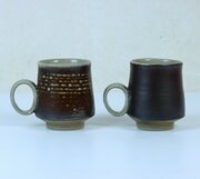 Guy Sydenham Pair Of Salt Glaze Coffee Cans