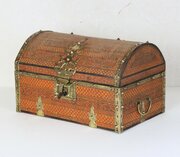 Indian Kerala Malabar Brass Mounted Painted Box