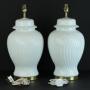 Pair Chinese Ginger Jar Porcelain Table Lamps