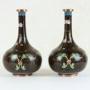Pair of Chinese Qing Globular Cloisonne Vases