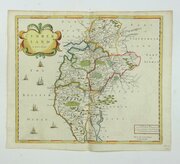Robert Morden Map Of Cumberland (Cumbria), C.1695