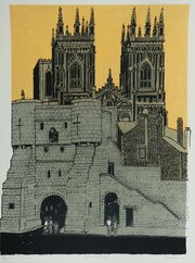 Robert Tavener Limited Ed Linocut Of York Minster