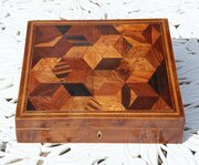 Tunbridge Ware Marquetry & Burr Yew Writing Slope