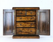 Victorian Burr Walnut Tabletop Miniature Cabinet