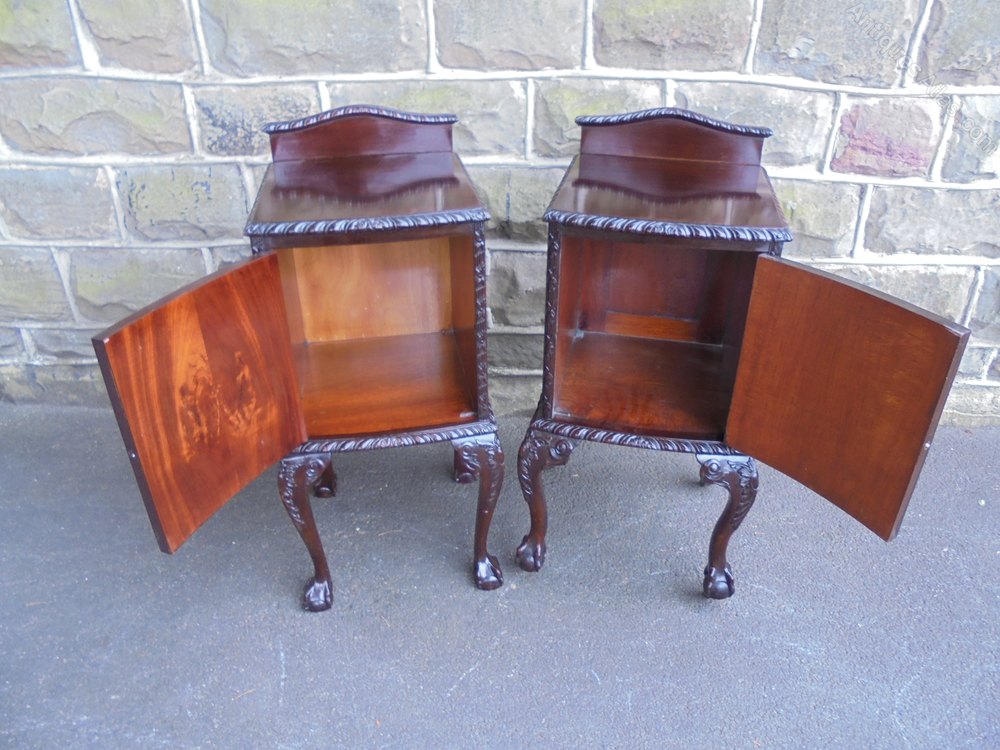 Pair Antique Mahogany Bedside Antiques Atlas