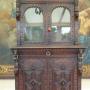 Bookcase Country Oak Carved Faces Lionsheads 1860