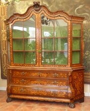 Bookcase Marquetry Inlaid Walnut 1730 Height 7.5 