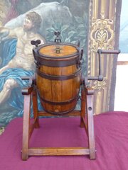 Butter Churn On Stand Table Top 1860