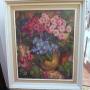 Oil Summer flowers Listed RA artist Waldron West