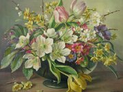 Spring Flowers Listed Artist Constance Cooper 1960