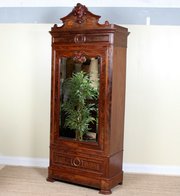 Mirrored Rococo Armoire Wardrobe 19th Century