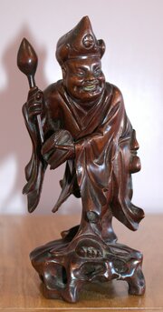 Antique Oriental Japanese Chinese Wooden Figure