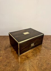 19th Century Brass And Coromandel Vanity Box