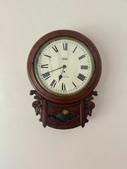 Antique 19th Century Drop Dial Wall Clock