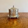 Antique Edwardian silver plated biscuit barrel