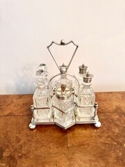  Antique Edwardian Silver Plated Cruet Set