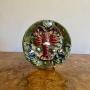 Antique Portuguese majolica palsy ware wall plate