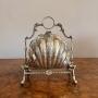 Antique Silver Plated Folding Shell Biscuit Box