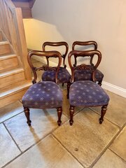 Antique Victorian Balloon Back Dining Chairs