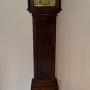 Antique Oak Eight Day Chiming Grandmother Clock 