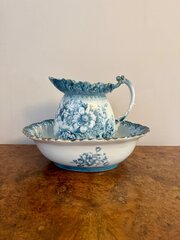 Beautiful Antique Edwardian Jug And Bowl Set