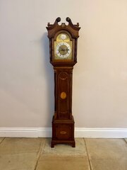 Edwardian Inlaid Chiming Grandmother Clock