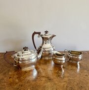 Edwardian Quality Silver Plated Four Piece Tea Set