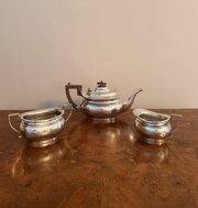 Edwardian Silver Plated Three Piece Tea Set