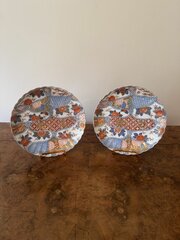Fine Quality Pair Of Antique Japanese Imari Plates