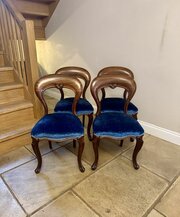 Four Antique Victorian Mahogany Dining Chairs